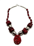 Red Rojo marble necklace