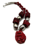 Red Rojo marble necklace